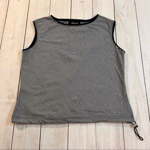 Willi Smith Black Striped Tank Top Small